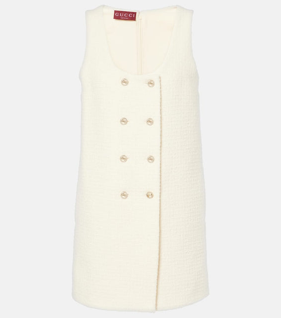 Gucci Wool-blend boucl√É¬© minidress