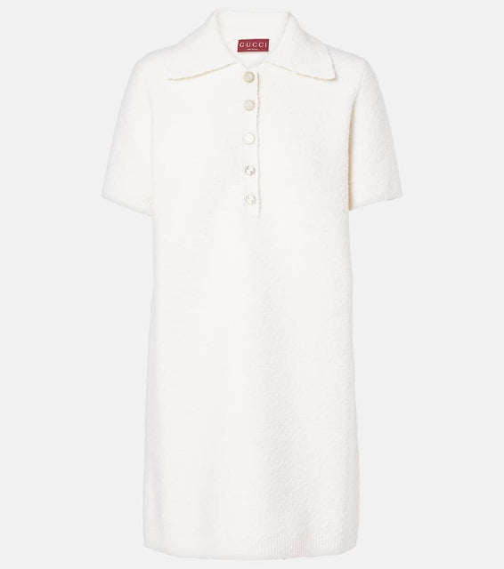 Gucci Wool-blend boucl√É¬© polo dress