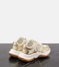 Gucci Wripple metallic leather sneakers