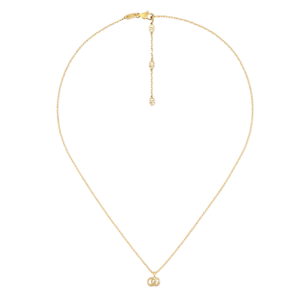 Gucci Yellow Gold Running GG Pendant Necklace