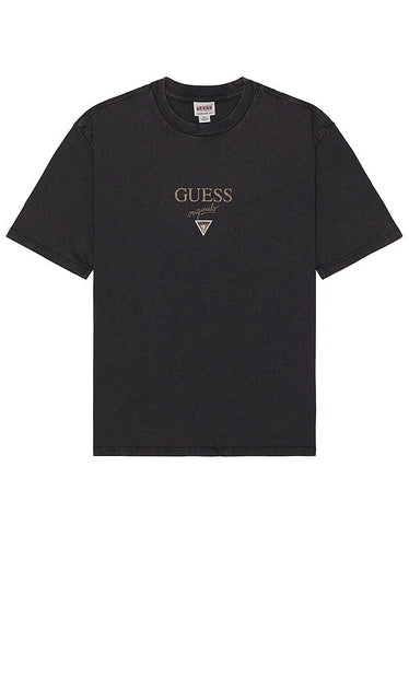 Guess Originals Printed Baker Logo Tee in Black - Guess Originals - T-shirt avec logo Baker imprimé en noir - Guess Originals 黑色 Baker 徽标印花 T 恤 - Guess Originals bedrucktes Baker-Logo-T-Shirt in Schwarz - Guess Originals 프린트 베이커 로고 티셔츠 블랙 색상 - Maglietta Guess Originals con logo Baker stampato in nero