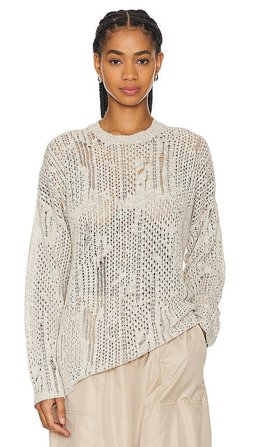 H2OFagerholt H2O Fagerholt Nutto Crewneck Top in Cream - H2OFagerholt H2O Fagerholt Nutto - Haut ras du cou crème - H2OFagerholt H2O Fagerholt Nutto 奶油色圆领上衣 - H2OFagerholt H2O Fagerholt Nutto Rundhals-Top in Creme - H2OFagerholt H2O Fagerholt 누토 크루넥 탑 - Top girocollo H2OFagerholt H2O Fagerholt Nutto color crema