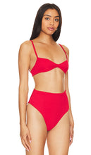 HAIGHT. Monica Ribbed Bikini Top in Red