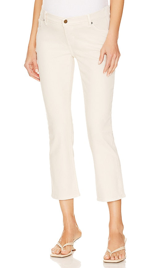 HATCH Straight Leg Maternity Jean in Cream - Jean de maternité à jambe droite HATCH en crème - HATCH 奶油色直筒孕妇牛仔裤 - HATCH Umstandsjeans mit geradem Bein in Creme - HATCH 스트레이트 레그 임부복 진 - Jeans premaman HATCH a gamba dritta color crema