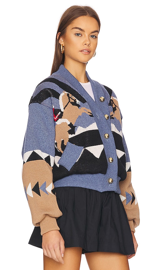 Hayley Menzies Sunrise Rodeo Bomber Jacket in Blue