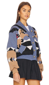 Hayley Menzies Sunrise Rodeo Bomber Jacket in Blue