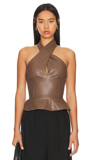 HEARTLOOM Fantine Top in Brown - Haut Fantine HEARTLOOM en marron - HEARTLOOM 芳汀棕色上衣 - HEARTLOOM Fantine Top in Braun - HARTLOOM Fantine 탑 브라운 색상 - Top Fantine HEARTLOOM in marrone