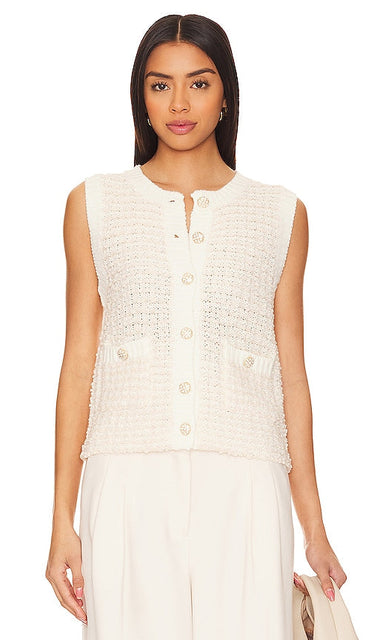 HEARTLOOM Lisse Vest in Ivory - Gilet Lisse HEARTLOOM en ivoire - HEARTLOOM Lisse 象牙色背心 - HEARTLOOM Lisse Weste in Elfenbein - HARTLOOM Lisse 베스트 아이보리 색상 - Gilet HEARTLOOM Lisse in avorio