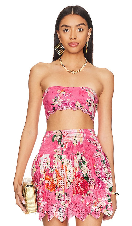HEMANT AND NANDITA Bandeau in Pink - HEMANT ET NANDITA Bandeau en Rose - HEMANT AND NANDITA 粉色抹胸 - HEMANT UND NANDITA Bandeau in Rosa - HEMANT AND NANDITA 방도 핑크 색상 - Fascia HEMANT E NANDITA in rosa