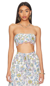 HEMANT AND NANDITA Bandeau in White - HEMANT ET NANDITA Bandeau en Blanc - HEMANT AND NANDITA 白色抹胸 - HEMANT UND NANDITA Bandeau in Weiß - HEMANT AND NANDITA 방도 화이트 색상 - Fascia HEMANT E NANDITA in bianco