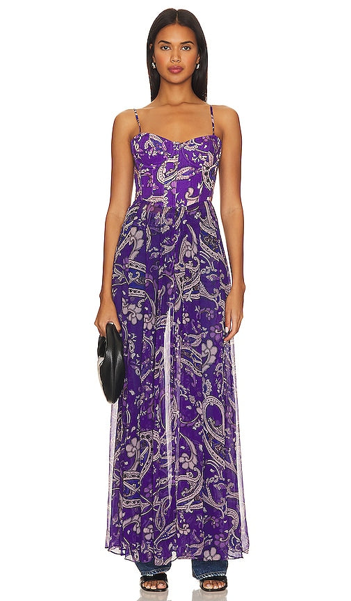 HEMANT AND NANDITA Corset Overlay Top in Purple