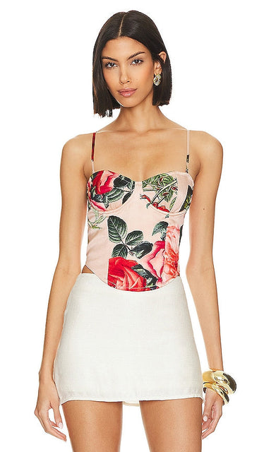 HEMANT AND NANDITA Corset Top in Blush - Haut corset HEMANT AND NANDITA en Blush - HEMANT AND NANDITA 腮红紧身胸衣 - HEMANT AND NANDITA Korsett-Oberteil in Blush - HEMANT AND NANDITA 코르셋 탑 - Top corsetto HEMANT E NANDITA in blush