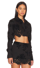 HEMANT AND NANDITA Crop Shirt in Black
