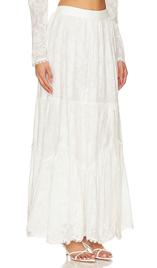 HEMANT AND NANDITA Ilara Maxi Skirt in White