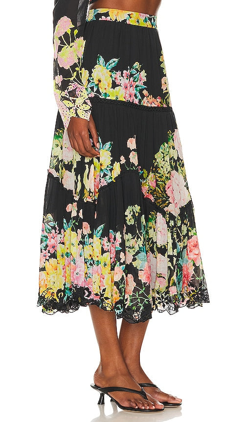 HEMANT AND NANDITA Midi Skirt in Multi