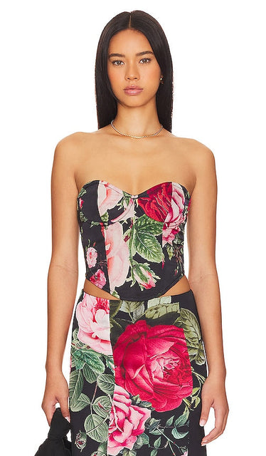 HEMANT AND NANDITA x REVOLVE Corset Top in Black - Haut corset HEMANT AND NANDITA x REVOLVE en noir - HEMANT AND NANDITA x REVOLVE 黑色紧身胸衣 - HEMANT AND NANDITA x REVOLVE Korsett-Oberteil in Schwarz - HEMANT AND NANDITA x REVOLVE 코르셋 탑 블랙 색상 - Top a corsetto HEMANT E NANDITA x REVOLVE in nero