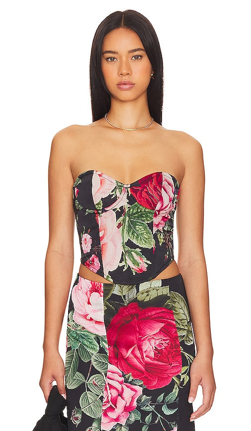 HEMANT AND NANDITA x REVOLVE Corset Top in Black - Haut corset HEMANT AND NANDITA x REVOLVE en noir - HEMANT AND NANDITA x REVOLVE 黑色紧身胸衣 - HEMANT AND NANDITA x REVOLVE Korsett-Oberteil in Schwarz - HEMANT AND NANDITA x REVOLVE 코르셋 탑 블랙 색상 - Top a corsetto HEMANT E NANDITA x REVOLVE in nero