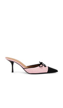 Helsa The Bow Mule in Pink | Pink & Black Mules for Women
