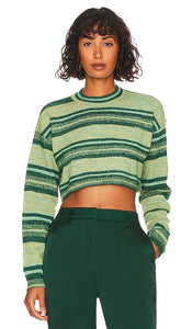 House of Harlow 1960 Kinley Cropped Pullover in Green - House of Harlow 1960 Kinley - Pull court vert - House of Harlow 1960 Kinley 绿色短款套头衫 - House of Harlow 1960 Kinley Kurzpullover in Grün - House of Harlow 1960 그린 색상의 Kinley 크롭 풀오버 - House of Harlow 1960 Kinley Pullover corto in verde