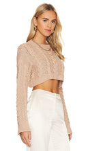 House of Harlow 1960 x REVOLVE Abia Cropped Cable Sweater in Tan