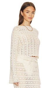 House of Harlow 1960 x REVOLVE Laurelin Crochet Sweater in Ivory