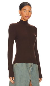 House of Harlow 1960 Peyton Turtleneck Sweater in Chocolate