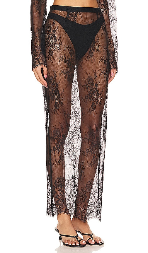 House of Harlow 1960 x REVOLVE Dionne Lace Maxi Skirt in Black
