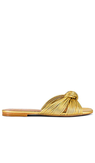 House of Harlow 1960 x REVOLVE Billie Flat in Metallic Gold | Gold Flat Sandals for Women
