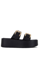 House of Harlow 1960 x REVOLVE Billy Flatform in Black | Black Flat Sandals for Women