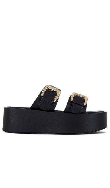 House of Harlow 1960 x REVOLVE Billy Flatform in Black | Black Flat Sandals for Women
