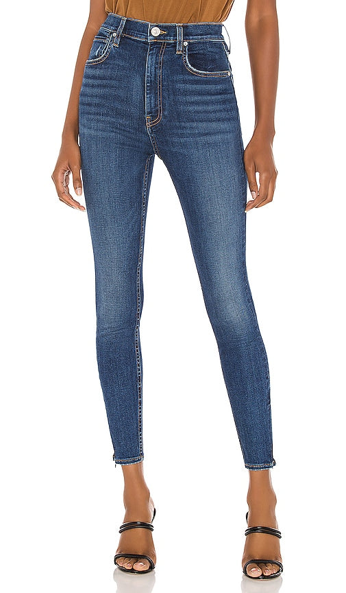 Hudson Jeans Centerfold High Rise Super Skinny in Blue - Hudson Jeans - Centerfold super skinny taille haute - Bleu - Hudson Jeans 中折高腰超紧身蓝色牛仔裤 - Hudson Jeans Centerfold High Rise Super Skinny in Blau - Hudson Jeans 센터폴드 하이라이즈 슈퍼 스키니 블루 색상 - Hudson Jeans con piega centrale a vita alta super skinny in blu