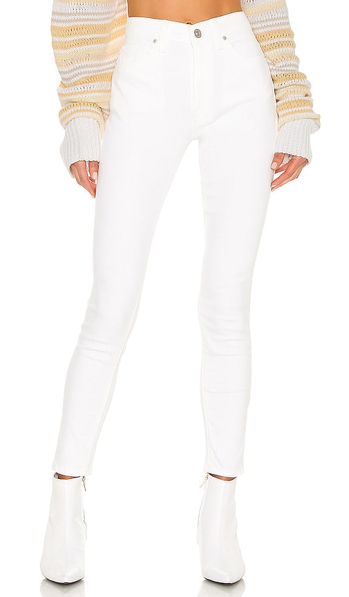 Hudson Jeans Barbara High Waist Super Skinny Ankle in White - Hudson Jeans - Barbara - Cheville super skinny taille haute - Blanc - Hudson Jeans Barbara 高腰超紧身白色脚踝牛仔裤 - Hudson Jeans Barbara High Waist Super Skinny Ankle in Weiß - Hudson Jeans 바바라 하이웨이스트 슈퍼 스키니 앵클 화이트 색상 - Hudson Jeans Barbara Caviglia super skinny a vita alta in bianco