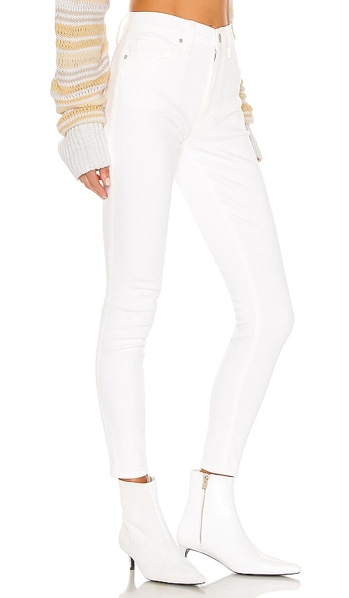 Hudson Jeans Barbara High Waist Super Skinny Ankle in White
