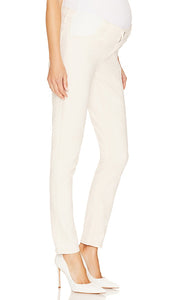 Hudson Jeans Lana Maternity Boyfriend Ankle in Ivory