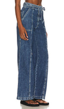 Hudson Jeans Tie Waist Wide Leg in Blue