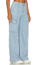 Hudson Jeans High Rise Wide Leg Cargo in Blue