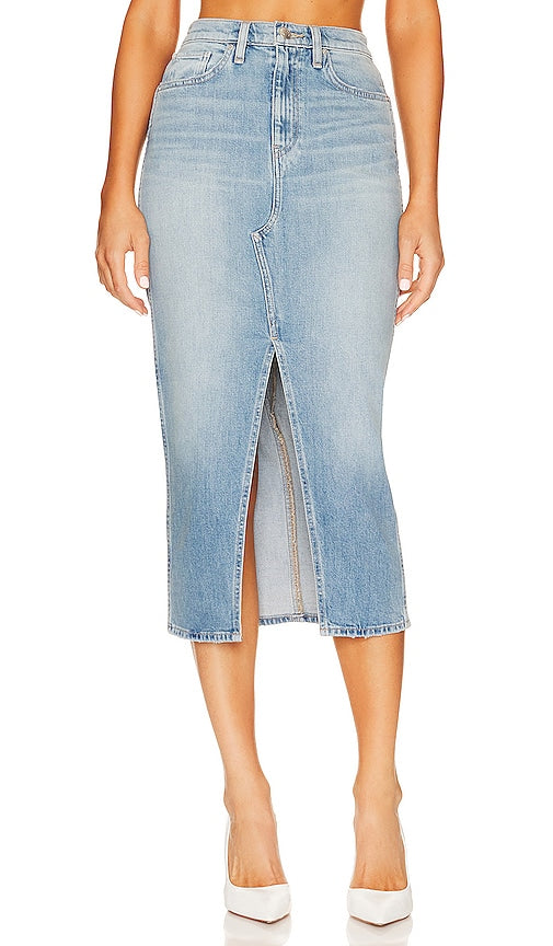 Hudson Jeans Reconstructed Skirt in Blue - Hudson Jeans - Jupe reconstituée en bleu - Hudson Jeans 蓝色重构半身裙 - Hudson Jeans Reconstructed Rock in Blau - Hudson Jeans 리컨스트럭티드 스커트블루 색상 - Gonna ricostruita Hudson Jeans in blu