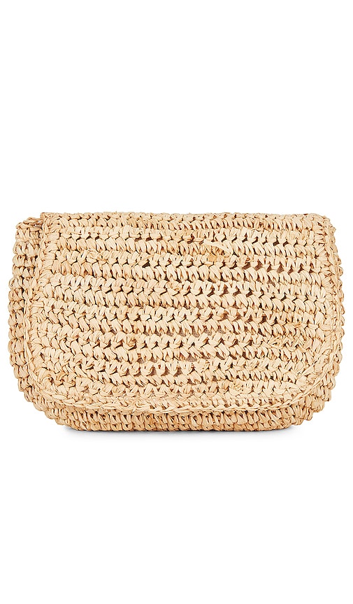 Hat Attack Straw Belt Bag in Tan