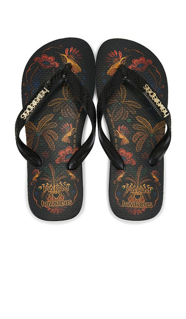 Havaianas Farm Classic Nature Sandal in Black | Black Flip Flop Sandals for Women
