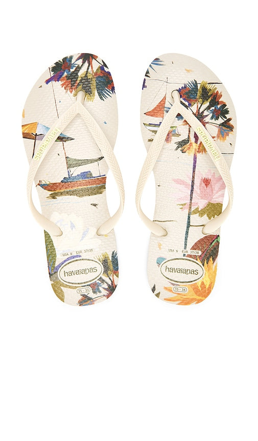 Havaianas Slim Summer Bliss Sandal in Beige | Beige Flip Flop Sandals for Women