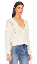 Hayley Menzies Cotton Cable Lace Up Cardigan in White
