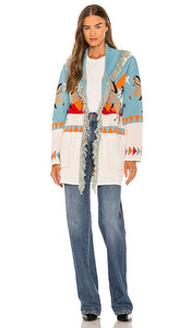Hayley Menzies Sunrise Rodeo Cardigan in Baby Blue
