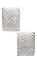 Heaven Mayhem Lined Earrings in Metallic Silver