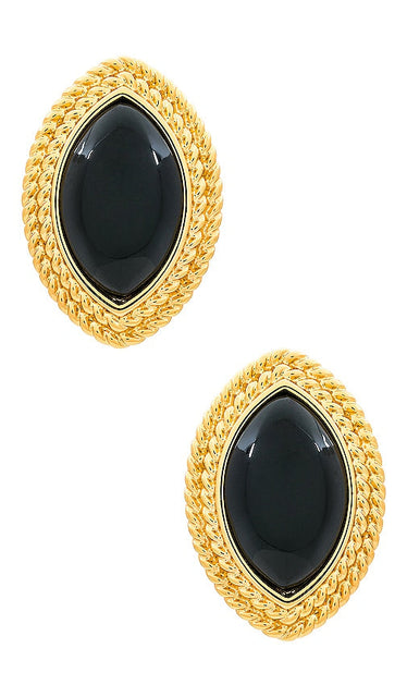 Heaven Mayhem Noir Earrings in Metallic Gold