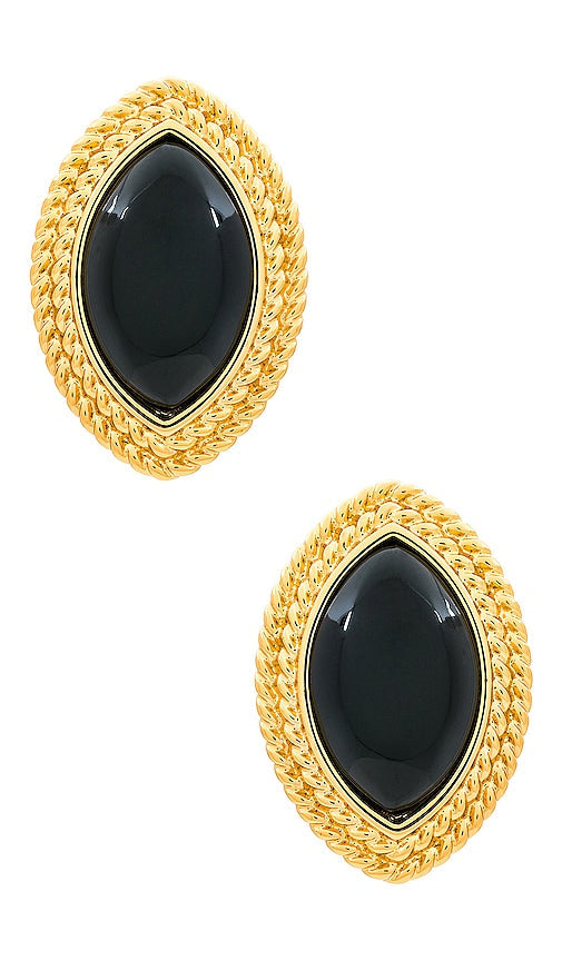 Heaven Mayhem Noir Earrings in Metallic Gold
