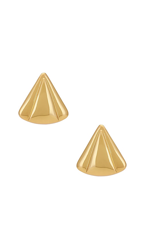 Heaven Mayhem Pointelle Earrings in Metallic Gold