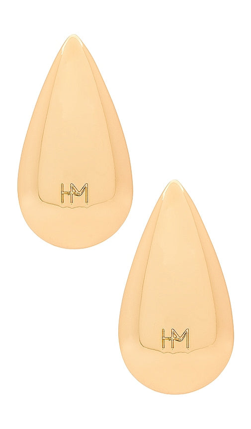 Heaven Mayhem Raindrop Earrings in Metallic Gold
