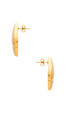 Heaven Mayhem Tabi Earrings in Metallic Gold