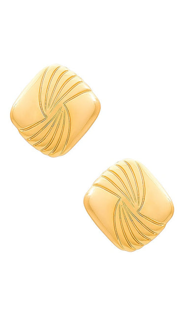 Heaven Mayhem Tabi Earrings in Metallic Gold