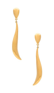 Heaven Mayhem Wave Earrings in Metallic Gold